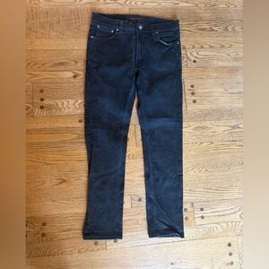 Nudie Jeans Men's Slim Straight Jeans in Black ♻️🪩